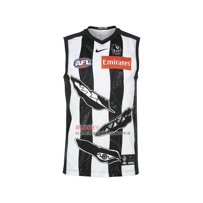 Camiseta Collingwood Magpies AFL 2022 Indigena